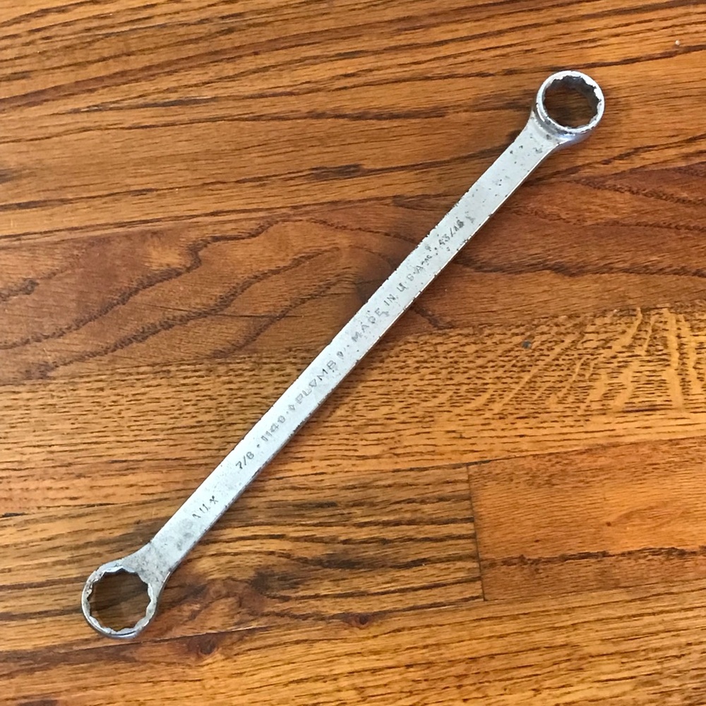 Plumb Vintage 7/8" x 13/16" 12-Point Wrench
Double Box End Wrench Made in USA